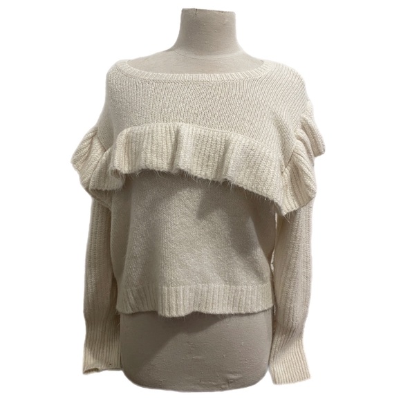 Wild Fable Cream Ruffled Sweater - Picture 1 of 4